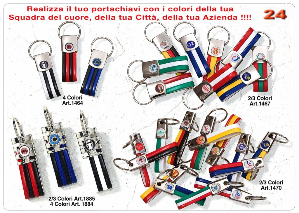 Portachiavi personalizzati nei colori aziendali per concessionarie auto